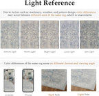 9x12 Blue Area Rug for Living Room Bedroom Neutral Soft Non Slip Rug Low Pile Vintage Distressed Large Carpet for Dining Room Nursery Office Indoor