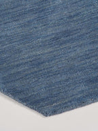 Hand Knotted Loom Wool ECO-Friendly Area Rugs - 6'x6', Octagon, Blue Color, Solid Plain Design, High Pile Thick Handmade Anti Skid Area Rugs for Living Room, Bed Room (L00111)