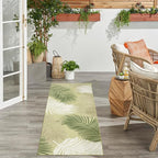Nourison Home Suncoast Green 2' x 6' Area Rug - Easy Clean, Non Shedding, Bed Room, Living Room, Dining Room, Kitchen (6' Runner)