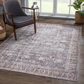 Bloom Rugs Washable 9' x 12' Rug - Brown/Dark Gray Traditional Area Rug for Living Room, Bedroom, Dining Room, and Kitchen - Exact Size: 9' x 12'