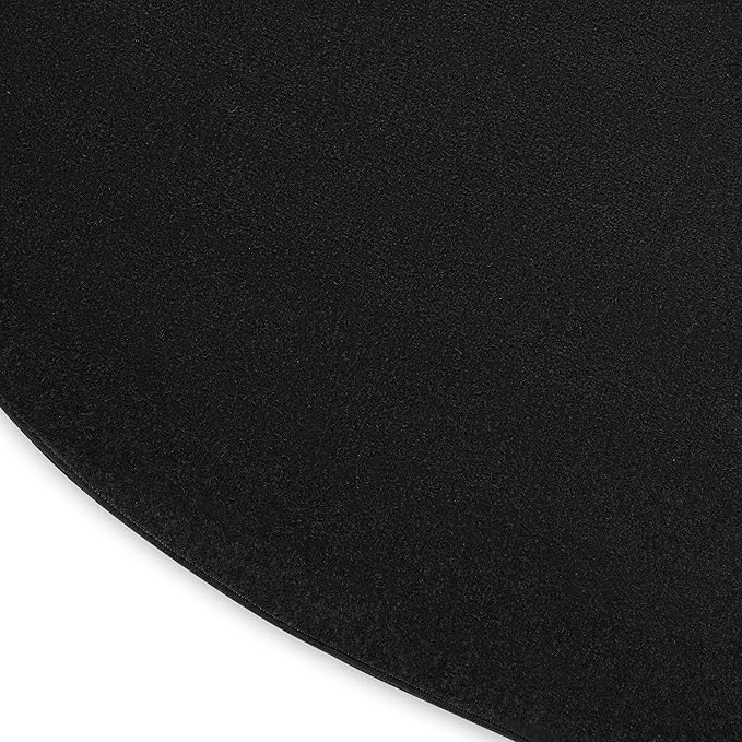 Nourison Home Nourison Essentials Black 6' x Round Area Rug - Easy Clean, Non Shedding, Bed Room, Living Room, Dining Room, Kitchen (6' x Round)