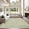 Art&Tuft Washable Rugs 5x7, Low Pile Area Rugs for Living Room - Non Slip and Stain Resistant Soft Thin 5x7 Rug for Bedroom, Dining Room, Kitchen, Office, Green