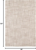 Dash and Albert Crosshatch Wool Area Rug - 7.5 X 9.5 Ivory Solid Hand Micro Hooked Accent Rug - Durable, High Traffic Areas Bedroom, Hallway, Stairs - Premium Luxury Hotel Quality Soft Breathable