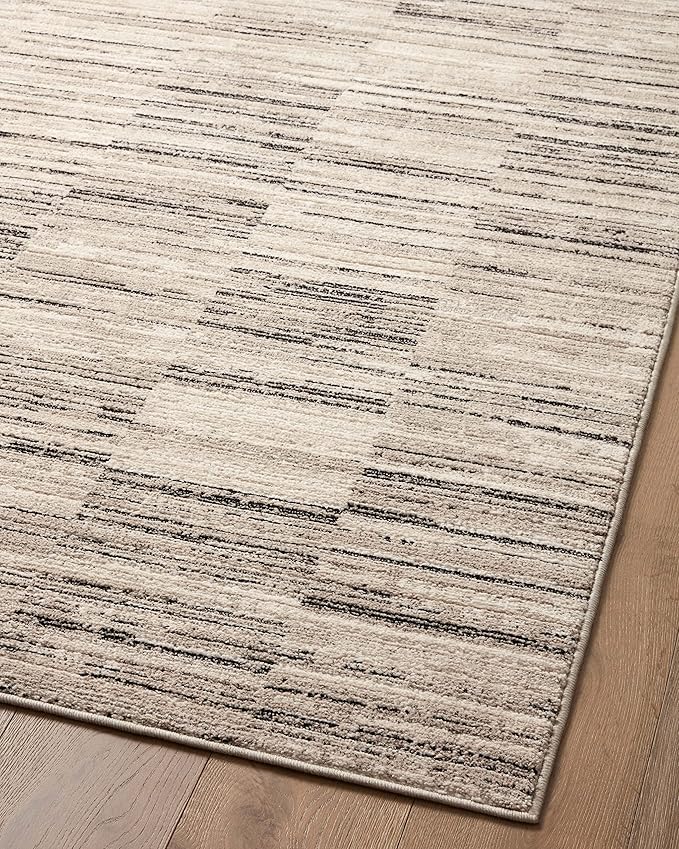 Loloi Darby Collection DAR-01 Charcoal/Sand 2'-7" x 12'-0" Runner Rug
