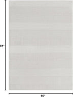 Beverly Rug Micro Loop Area Rug White 5x7 Modern Luxury Soft Boho Geometric Durable Indoor Area Rugs for Living Dining Room Office Stain Resistant Non Shedding Casual Indoor Carpet White 5 x 7