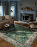 Loloi Rifle Paper Co. Canopy Collection CNP-02 Sage/Blush 7'-6" x 9'-6" Area Rug