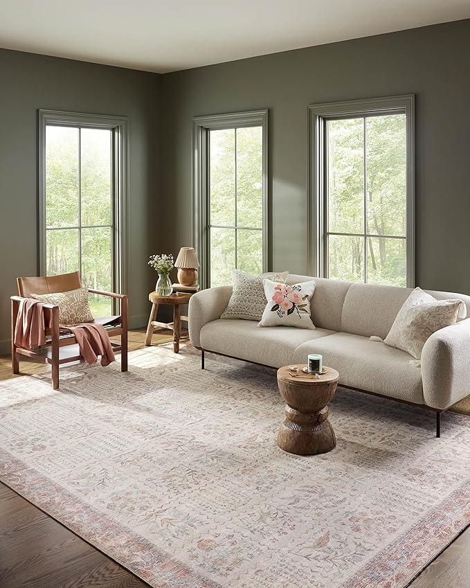 Loloi Rifle Paper Co. Maison Collection MAO-08 Cream 2'-6" x 12'-0", .19" Pile Height, Runner Rug