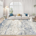 Art&Tuft Washable Rugs 5x7, Abstract Area Rugs for Living Room - Non Slip and Low Pile Soft Thin 5x7 Rug for Bedroom, Dining Room, Kitchen, Office, Blue