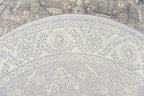 Unique Loom Salzburg Collection Classic Traditional Design Oriental Inspired Border Area Rug (5' 0 x 5' 0 Round, Gray/Beige)
