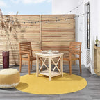 Nourison Home Nourison Essentials Yellow 6' x Round Area Rug - Easy Clean, Non Shedding, Bed Room, Living Room, Dining Room, Kitchen (6' x Round)