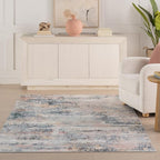 Dash & Albert Blaire Mineral Machine Washable Rug, 4 X 6 Feet, Multicolored Graphic Pattern