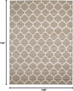 Rugs.com Lattice Collection Rug – 9' x 12' Light Brown Medium Rug Perfect for Living Rooms, Large Dining Rooms, Open Floorplans