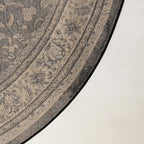 Unique Loom Sialk Hill Collection Area Rug - Washington (7' 10" Round Black/Gray)