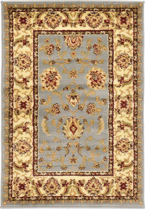 Unique Loom Voyage Collection Traditional Oriental Classic Intricate Design Area Rug (2' 2 x 3' 0 Rectangular, Light Blue/Gold)