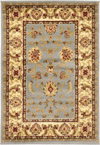 Unique Loom Voyage Collection Traditional Oriental Classic Intricate Design Area Rug (2' 2 x 3' 0 Rectangular, Light Blue/Gold)
