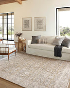 Loloi Amber Lewis Alie Collection ALE-05 Gold/Beige 2'-7'' x 12'-0'', .13'' Pile Height, Runner Rug