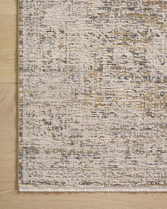 Loloi Amber Lewis Alie Collection ALE-05 Gold/Beige 7'-10'' x 7'-10'', .13'' Pile Height, Round Area Rug