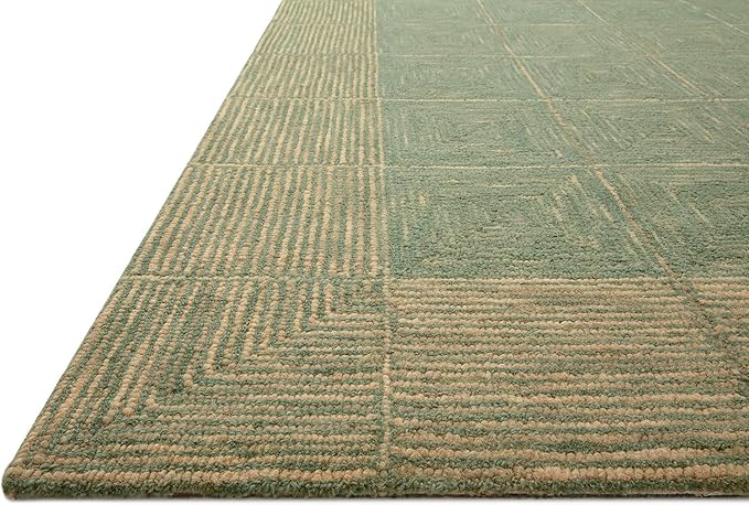 Loloi Chris Loves Julia Francis Collection FRA-02 Green/Natural 2'-6" x 7'-6" Runner Rug
