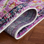 SAFAVIEH Monaco Collection Accent Rug - 3' x 5', Violet & Fuchsia, Medallion Distressed Design, Non-Shedding & Easy Care, Ideal for High Traffic Areas in Entryway, Living Room, Bedroom (MNC243P)