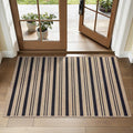Tangsoo Stripe Easy Jute Rug,Ultra Thin 2x3 Outdoor Rug for Entryway,Non-Slip Washable Small Rug Modern Front Door Mat Throw Carpet for Kitchen Bedroom Porch Doorway