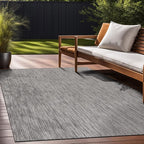 Beverly Rug Indoor Outdoor Rug 10x14, Washable Outside Carpet for Patio, Deck, Porch, Solid Modern Area Rug, Water Resistant, Silver Gray