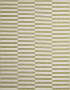 Unique Loom Outdoor Striped Collection Area Rug - Striped (7' 10" x 10' Rectangle Green/Ivory)