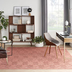 Nourison Home Versatile Coral Orange 7' x 10' Area Rug - Easy Clean, Non Shedding, Bed Room, Living Room, Dining Room, Kitchen (7' x 10')