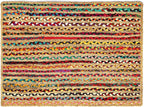 REDEARTH · Jute Cotton Chindi Area Rug - 2'x3' Rectangular Rug, Handwoven, Non-Shedding, Soft & Durable – Multi Tones for Home Décor in Living Room, Dining Room, Bedroom