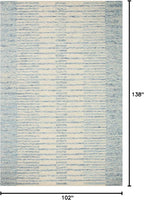 Loloi Chris Loves Julia Chris Collection CHR-01 Ivory/Denim 8'-6'' x 11'-6'', .50" Pile Height, Area Rug