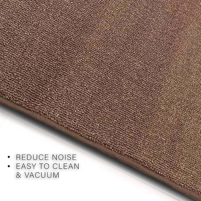 Custom Made Runner Rug Low Pile with Rubber Backing for Kitchen Foyer Hallway Entry Choose Your Length Size 31 Inch Wide Solid and Plain Brown Color (5 feet x 31 Inch)