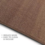 Custom Made Runner Rug Low Pile with Rubber Backing for Kitchen Foyer Hallway Entry Choose Your Length Size 31 Inch Wide Solid and Plain Brown Color (3 feet x 31 Inch)