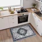 2x3 Rug,Boho Vintage Oriental Washable Rugs,Collapsible Area Rug for Bedroom, Entryway, Kitchen, Bathroom
