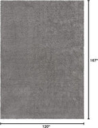 Unique Loom Solid Shag Collection Area Rug (10' x 13' 11" Rectangle, Cloud Gray)