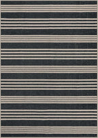 Lahome Striped Easy Jute Outdoor Patio Rug, Washable 5x7 Area Rugs for Living Room Office Indoor Outdoor Carpet, Farmhouse Non Shedding Stain Resistance Carpet for Dining Room Backyard Deck