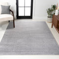 JONATHAN Y Haze Solid Low-Pile Light Gray Indoor Area Rug 9x12, Coastal,Bohemian,Minimalist,Classic, Easy-Cleaning for Living Room,Bedroom,Kitchen,Pet Friendly,Non-Shedding (SEU100K-9)