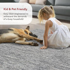 nuLOOM Alessi Solid Farmhouse Cotton Runner Rug, 2' 6" x 10', Grey