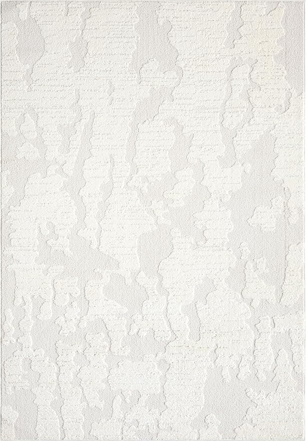 Abani Nomad Cream Area Rug 6' x 9' for Living Room, Bedroom - Abstract Pattern - Durable & Easy to Clean