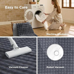 Bedsure 3x5 Fluffy Area Rugs for Living Room, Machine Washable Rugs, Non-Slip Backing, Non-Shedding, Pet Friendly Throw Rug for Bedroom Dining Room, Grey