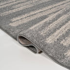 JONATHAN Y Khalil Modern Berber Stripe Gray/Cream Indoor Area Rug, 8x10, Contemporary, Bohemian, Easy-Cleaning for Living Room, Bedroom, Kitchen, Pet Friendly, Non-Shedding (MOH207G-8)