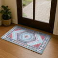 Fame Living Washable Area Rug. Modern Farmhouse. Vintage. Turkish. Bohemian. Distressed. Oriental. Traditional. Rugs for Living Room. Dining. Bedroom. Office. Entryway. Foyer. (856BlM, 2' x 3')