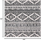 SAFAVIEH Tulum Collection Area Rug - 10' Square, Ivory & Black, Moroccan Boho Tribal Design, Non-Shedding & Easy to Clean, Ideal for Living Room, Bedroom, Dining Space (TUL272B)