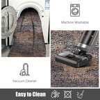 RUGSURE Washable Area Rug - 1/6 Thick - Stain & Water Resistant Non-Slip - Resistant Rug for Living Room, Bedroom, Nursery, Pet & Child Friendly, Vintage Charm Area Rugs (Rust, 9' x 12')