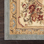 Rugs.com Chateau Collection Rug – 6 Ft Square Light Blue Medium Rug Perfect for Living Rooms, Kitchens, Entryways