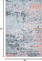 Rugs.com Leipzig Collection Area Rug – 5X8 Multi Low-Pile Rug Perfect for Bedrooms, Dining Rooms, Living Rooms