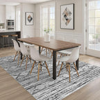 Nakagishi 5x7 Area Rugs Living Room: Washable Large Neutral Soft Rug Stain Resistant Non-Slip Carpet for Men Modern Home Enthusiasts Aged 25-45 - High Traffic Areas - Bedroom Office- Black White