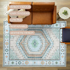 Fame Living Washable Area Rug. Modern Farmhouse. Vintage. Turkish. Bohemian. Distressed. Oriental. Traditional. Rugs for Living Room. Dining. Bedroom. Office. Entryway. Foyer. (856GG, 2' x 3')