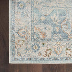 Nourison Home Astra Machine Washable Light Blue 2'2" x 10' Area Rug - Easy Clean, Non Shedding, Bed Room, Living Room, Dining Room, Kitchen (10' Runner)