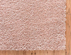 Unique Loom Davos Shag Collection Area Rug - Solid (4' 1" x 6' 1" Rectangle, Dusty Rose)