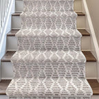 Well Woven Custom Size Hallway & Stair Runner- Harlow Babylon Taupe 31 Inches Wide x 16 Feet Long Runner (31" x 16') Runner Rug - Moroccan Diamond Pattern, Ultra-Soft, Easy-Clean