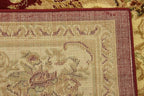 Unique Loom Versailles Collection Traditional Classic Floral Motif Area Rug (4' 0 x 4' 0 Square, Burgundy/ Ivory)